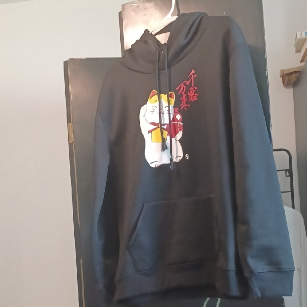 Black Graphic Hoodie